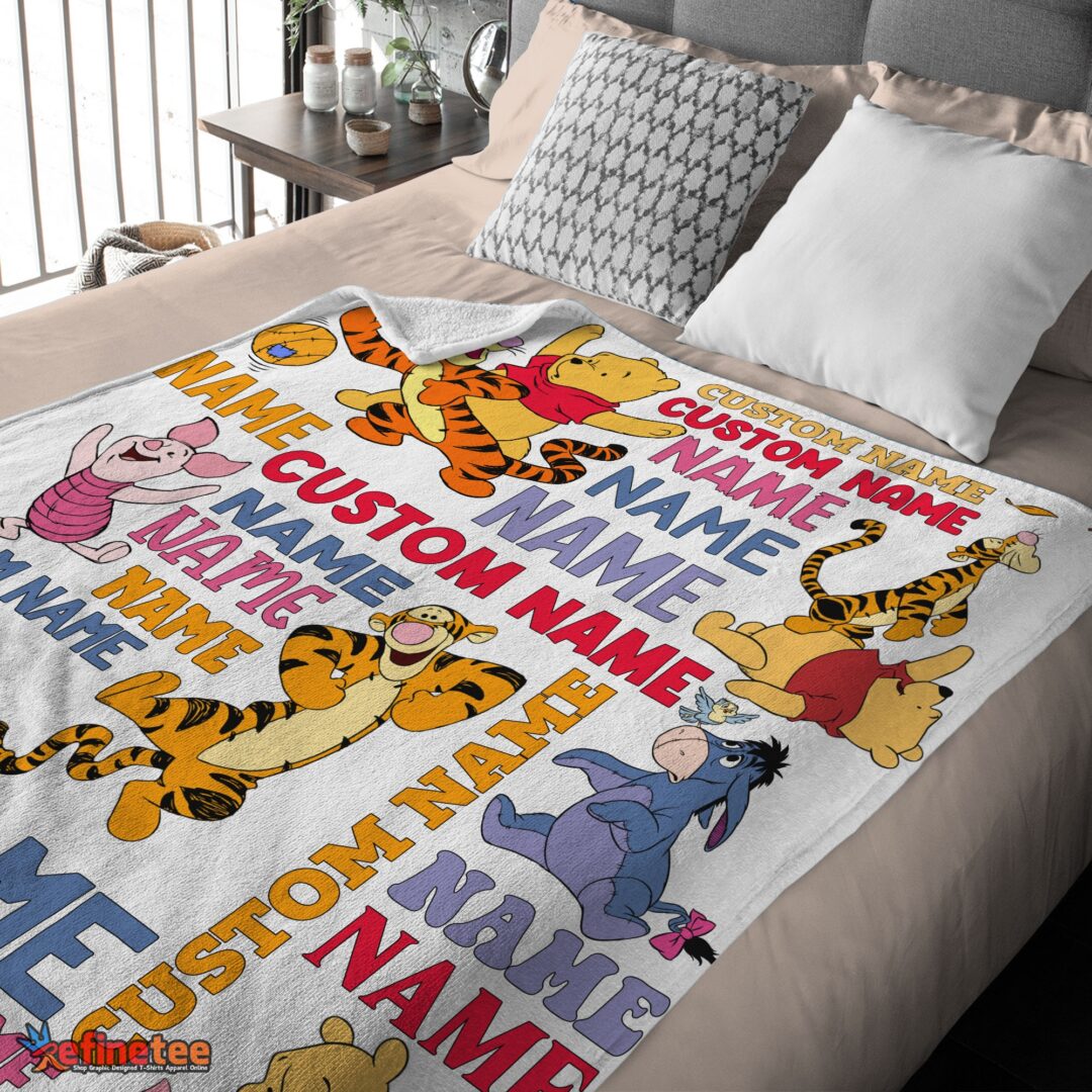 nice-disney-winnie-the-pooh-with-friends-blanket-fleece-customized-blanket-mk-03 Nice Cartoon Disney Winnie The Pooh With Friends Blanket Fleece Customized Blanket - Image 4