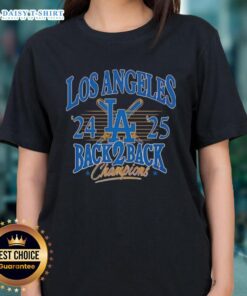 2025 National League Champions celebration with Nice Dodgers baseball ladies tee design, showcasing team spirit and pride.