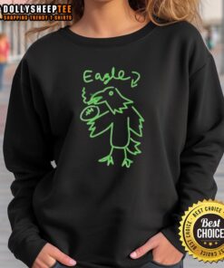 Kelly Green sweatshirt featuring the Nice Eagle logo for Philadelphia Eagles fans, perfect for game day.