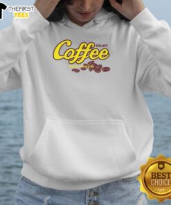 Cozy hoodie with 'Nice Enjoy Coffee Makes Life Better' text, perfect for coffee lovers and casual wear enthusiasts.