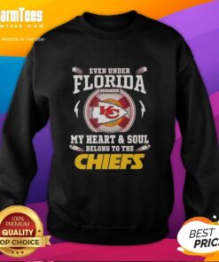 Cozy Kansas City Chiefs sweatshirt perfect for sunny Florida days, showcasing team pride and comfort.