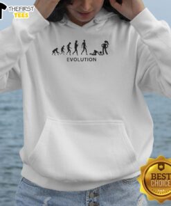 Nice Evolution of Human Hoodie featuring a creative design showcasing the evolution of mankind in vibrant colors.