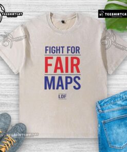 Nice Fight for Fair Maps washed t-shirt featuring a bold graphic design promoting electoral fairness and justice.