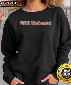 Nice fire sweatshirt featuring Mike McDaniel, head coach of the Miami Dolphins football team, in vibrant colors.