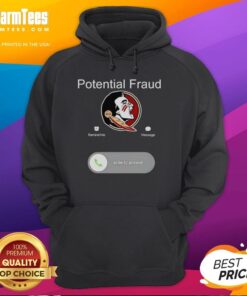 Nice FSU potential fraud phone screen showing a hoodie with the FSU logo, highlighting fraud detection features.