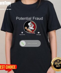 Nice FSU potential fraud phone screen showing ladies tee design with vibrant colors and stylish graphics.