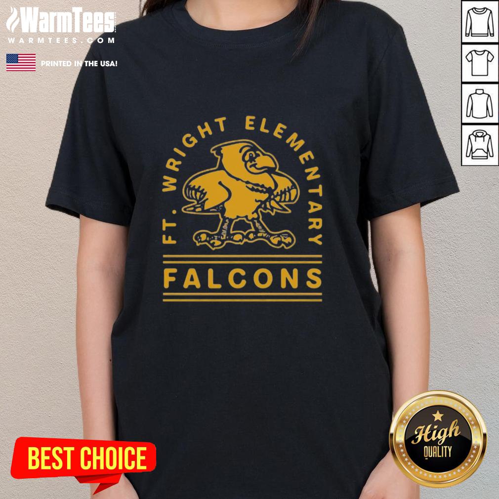 nice-ft-wright-falcons-gold-arch-ladies-tee Nice Ft Wright Falcons Gold Arch Ladies Tee featuring a stylish design for fans and casual wear in vibrant gold.