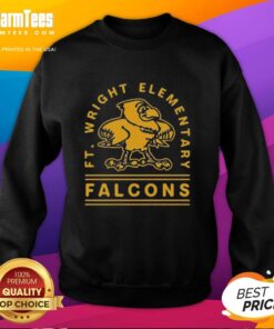 Nice Ft Wright Falcons Gold Arch Sweatshirt featuring the team logo, perfect for fans and casual wear.