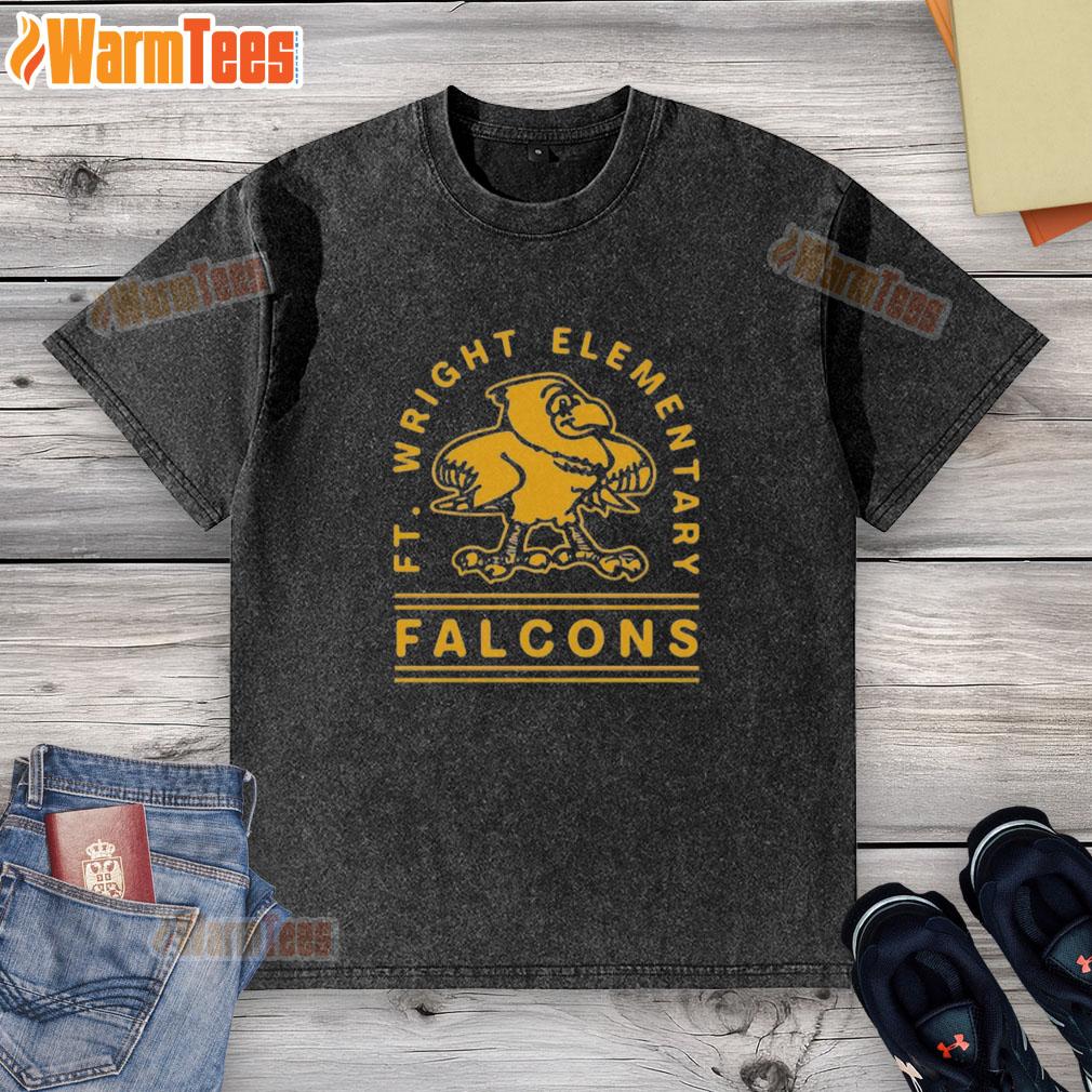 nice-ft-wright-falcons-gold-arch-washed-t-shirt Nice FT Wright Falcons Gold Arch Washed T-Shirt featuring stylish design for fans and casual wear.