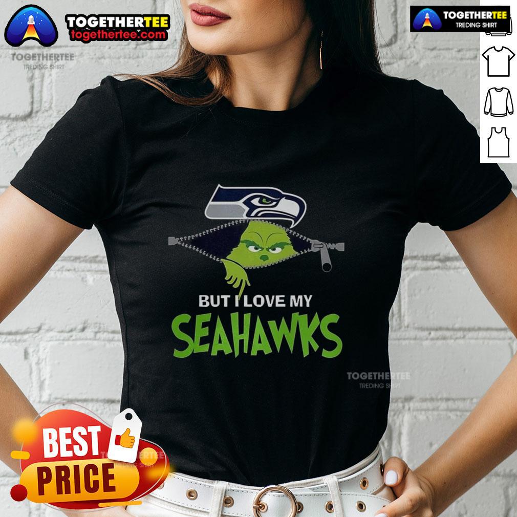 Nice Grinch Zipper I Hate People But I Love My Seattle Seahawks Football Christmas Ladies-Tee Nice Grinch Zipper Tee for ladies, I Hate People but Love Seahawks Football, perfect for Christmas spirit in Seattle.