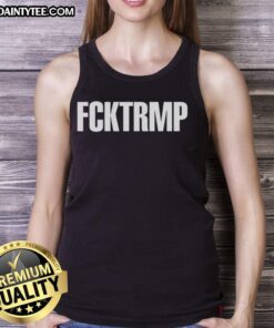 Stylish 'Nice Hot Fck Trump' tank top featuring bold lettering for political statement and casual wear.