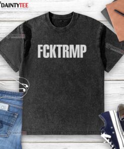 Nice Hot Fck Trump washed t-shirt showcasing bold anti-Trump slogan in vibrant colors, perfect for political activism.