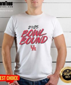 Nice Houston Cougars Willie Fritz Bowl Bound 2025 T-Shirt featuring team colors and logo, perfect for fans.