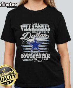 Villarreal ladies tee showing Cowboys pride, perfect for fans who support Dallas anywhere they go.