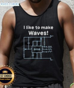 Nice I Like To Make Waves Tank Top in vibrant colors, perfect for summer beach outings and casual wear.