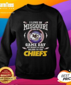 Cozy Kansas City Chiefs sweatshirt, perfect for game day in Missouri, showcasing team spirit and comfort.