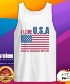 Stylish 'Nice I Love U.S.A.' tank top featuring Undertale art, perfect for fans of unique graphic tees.