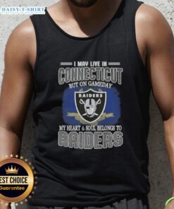Raiders tank top design celebrating fandom, perfect for game day in Connecticut. Show your team spirit!