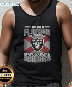 Stylish tank top featuring 'My Heart and Soul Belongs to Raiders' design, perfect for Florida game day fans.