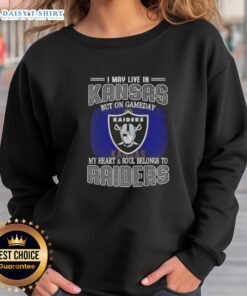 Cozy Raiders sweatshirt for game day, showcasing pride for the team while living in Kansas. Perfect fan apparel!