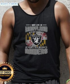 Raiders tank top showcasing team pride; perfect for game day in Maryland or any fan gathering.