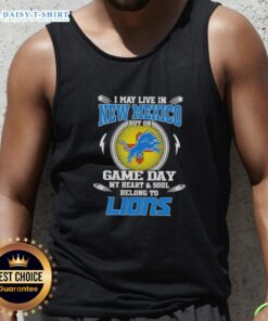 Alt Text: Detroit Lions tank top showcasing pride for the team, perfect for Game Day in New Mexico.