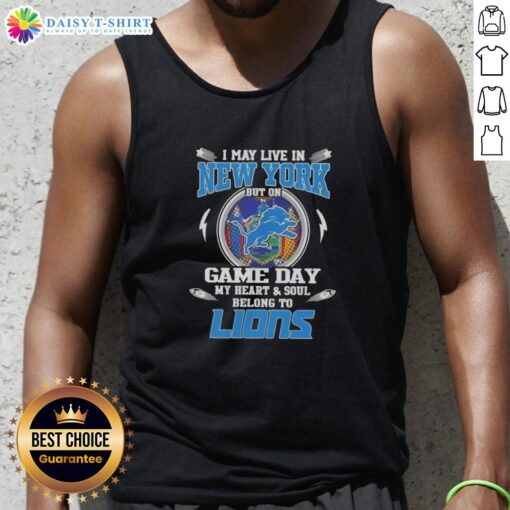 Detroit Lions tank top design for fans living in New York, showcasing team spirit on game day.