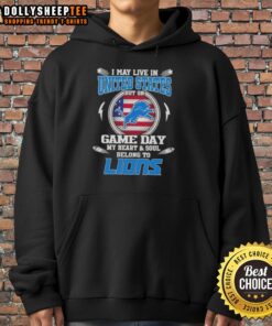 Detroit Lions hoodie showcasing team spirit for game day, perfect for fans in the United States.