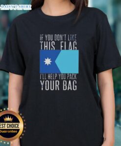 Funny 'Nice If You Don't Like This Flag' ladies tee design, perfect for expressing patriotism with humor.