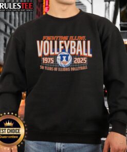 Nice Illinois Fighting Illini Volleyball sweatshirt celebrating 50 years from 1978 to 2025, perfect for fans.