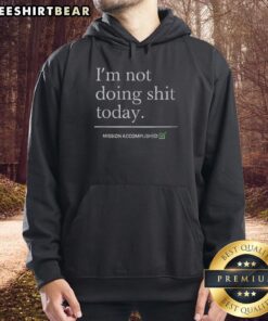 Erling Haaland hoodie with 'Nice, I'm Not Doing Shit Today' phrase, perfect for casual wear and football fans.