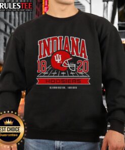 Alt Text: Nice Indiana Hoosiers All-American Football 1820 helmet sweatshirt featuring team colors and logo design.