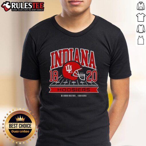 Alt Text: Nice Indiana Hoosiers All American Football 1820 Helmet T-Shirt featuring vintage design and team colors.