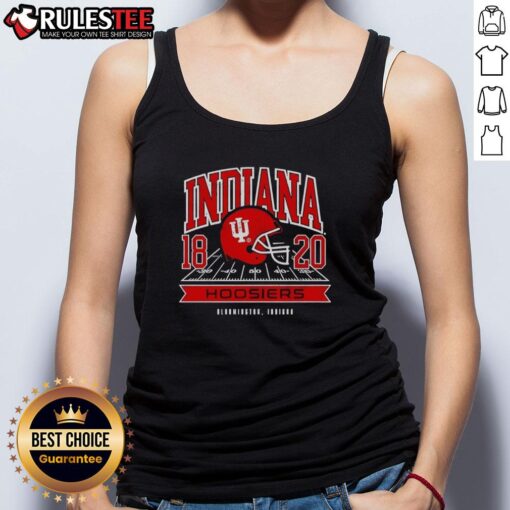 Nice Indiana Hoosiers All-American Football 1820 Helmet Tank Top featuring a vibrant design for sports fans.