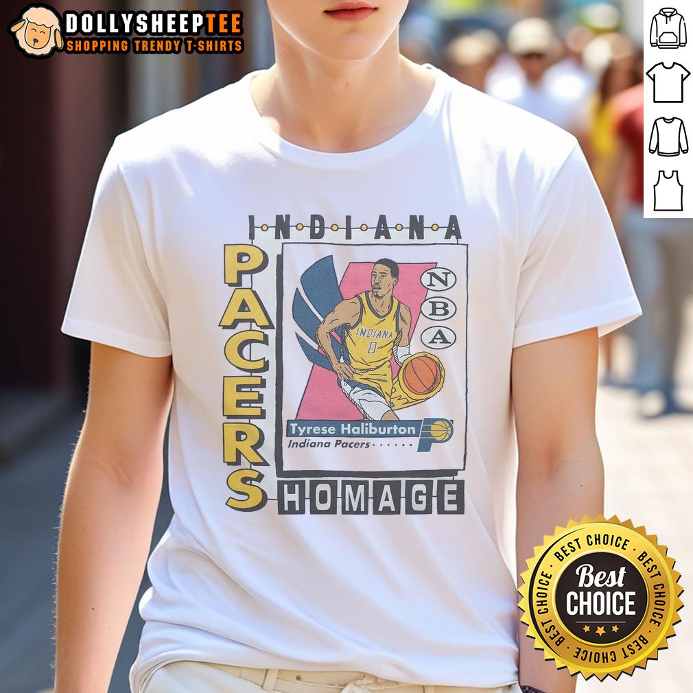 Nice Indiana Pacers Trading Card Tyrese Haliburton T Shirt Nice Indiana Pacers trading card featuring Tyrese Haliburton on a stylish T-shirt design.