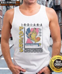Nice Indiana Pacers trading card featuring Tyrese Haliburton on a stylish tank top design.