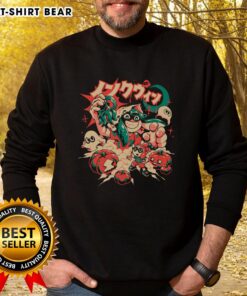 Spooky Squid Ink Halloween Anime Ghost Pumpkin design on a gamer sweatshirt for fans of Splatoon and Halloween.