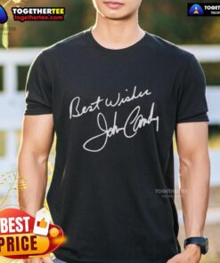 Nice John Candy Best Wishes Signature T-Shirt featuring a vintage design and iconic signature for fans of the beloved actor.