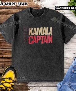 Alt Text: Nice Kamala Captain washed t-shirt featuring a stylish design for casual wear and fan apparel.