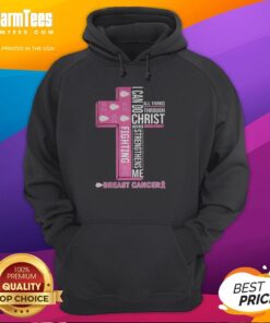 Kansas City Chiefs hoodie featuring 'I Can Do All Things Through Christ' design, supporting breast cancer awareness.