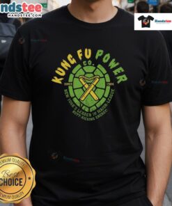 Nice Kungfu Power Co T-Shirt featuring a bold design and vibrant colors, perfect for martial arts enthusiasts.