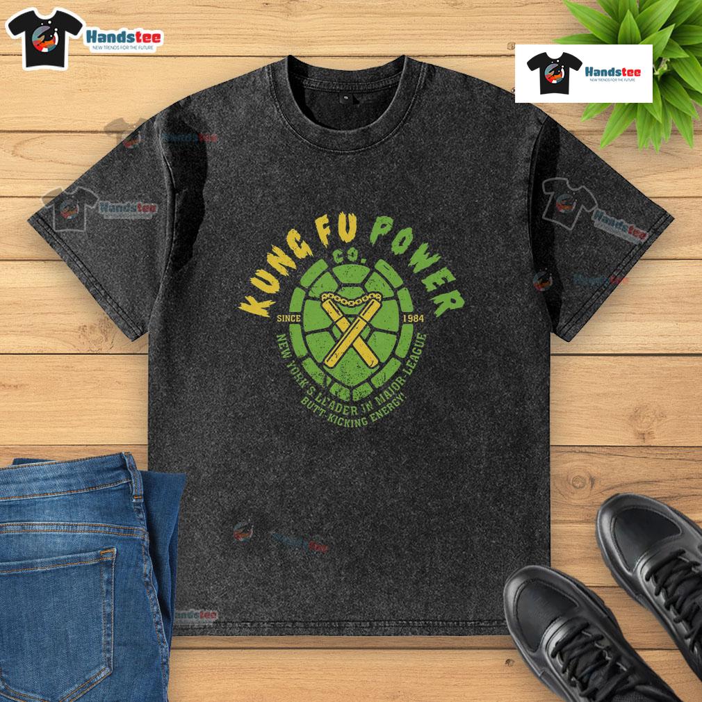 Nice Kungfu Power Co Washed T Shirt Alt Text: Nice Kungfu Power Co washed t-shirt featuring a stylish design and comfortable fit for casual wear.