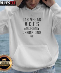 2025 WNBA Champions hoodie featuring the Las Vegas Aces logo in bold colors, perfect for fans celebrating their victory.