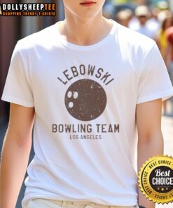 Nice Lebowski Bowling Team Los Angeles T-Shirt featuring a vintage design and bold graphics, perfect for fans of the film.