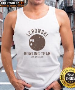 Nice Lebowski bowling team tank top from Los Angeles featuring a fun design for fans of the cult classic film.