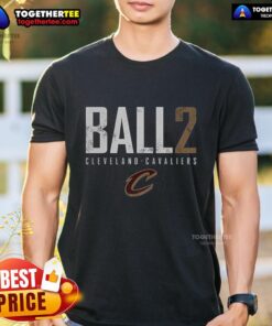 Alt Text: Nice Lonzo Ball Cleveland Cavaliers Basketball Elite Logo T-Shirt featuring bold graphics and comfortable fit.