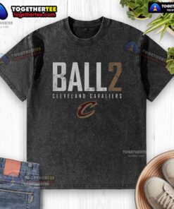 Nice Lonzo Ball Cleveland Cavaliers Basketball Elite Logo Washed T-Shirt featuring vibrant team colors and stylish design.