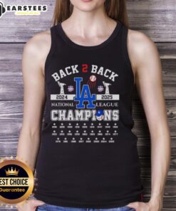 Stylish Los Angeles Dodgers B2B 2024-2025 National League Champions tank top for fans and sports enthusiasts.
