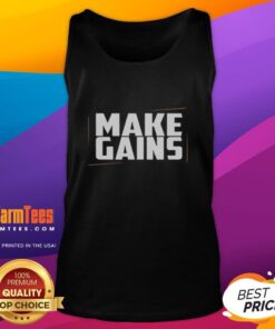 Stylish Nice Make Gains gym tank top in vibrant colors, perfect for workouts and fitness enthusiasts.