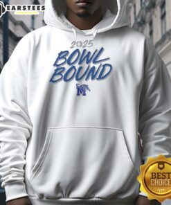 2025 Bowl Bound Nice Memphis Tigers hoodie featuring vibrant team colors and logo, perfect for fans and supporters.